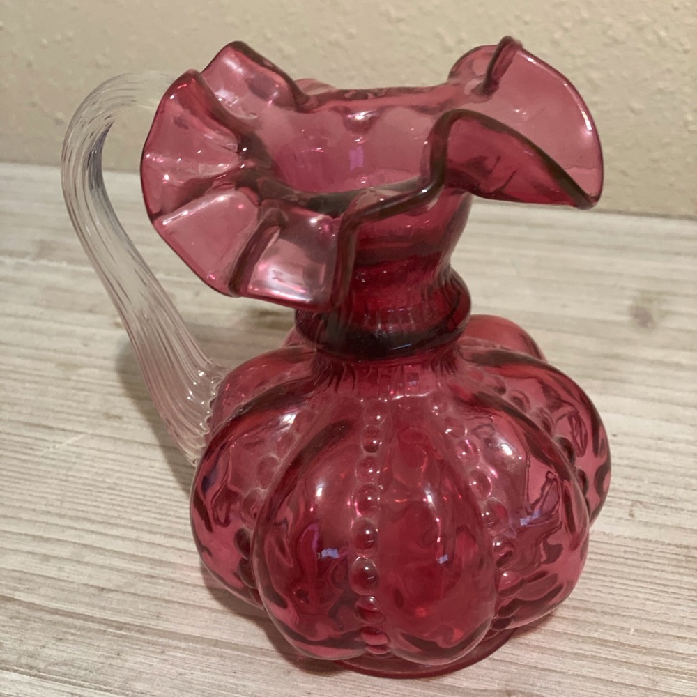 Fenton cranberry pitcher